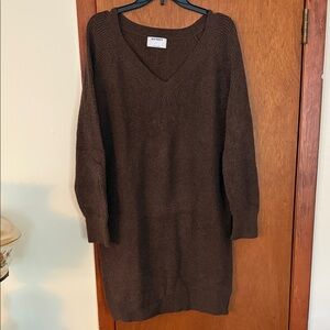 Old Navy Chocolate Knit V-Neck Dress